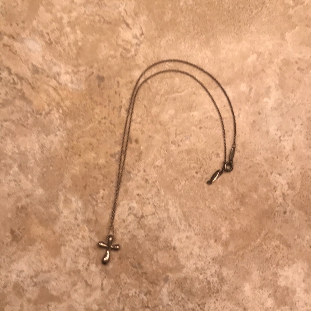 Tiffany’s Cross Silver Necklace